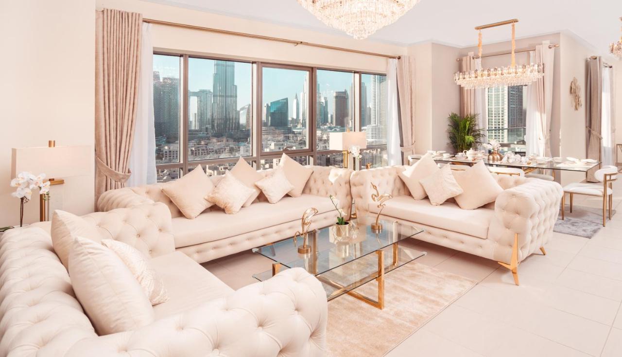 Elite Royal Apartment - Panoramic Full Burj Khalifa, Fountain & Skyline View - Baron Дубай Екстериор снимка